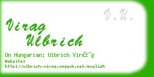 virag ulbrich business card